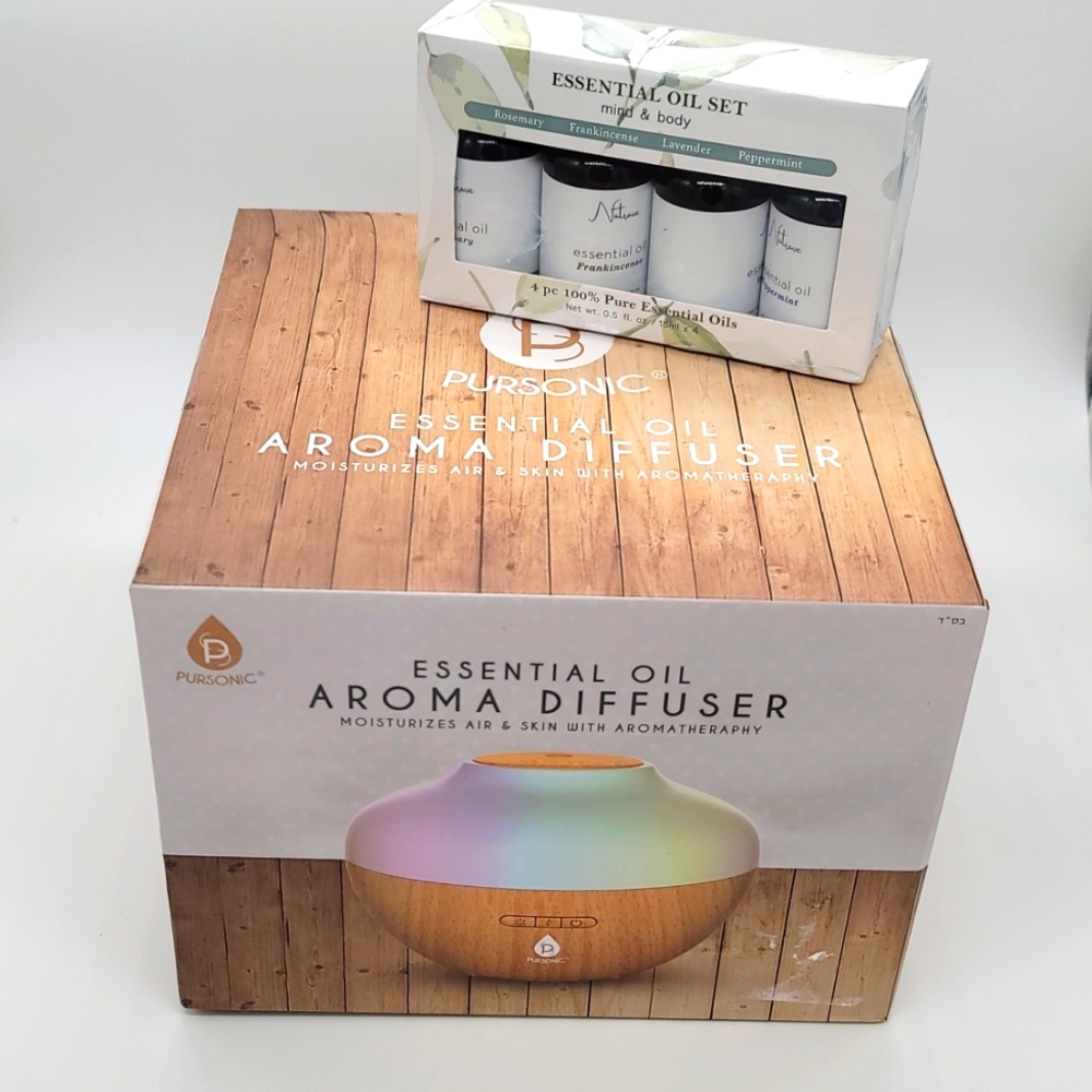 Essential oil aroma diffuser and essential oil set ❤️
